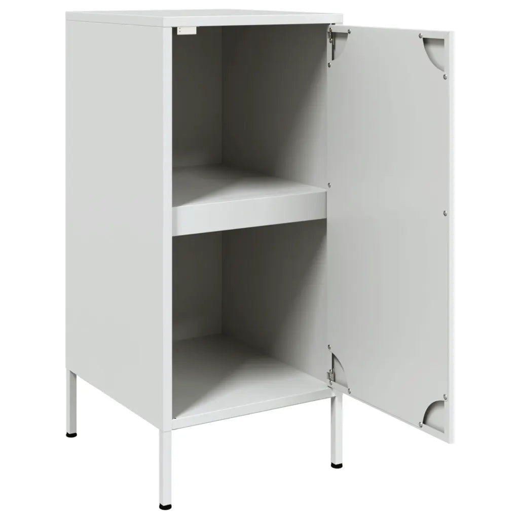 vidaXL Credenze 2 pz Bianche 36x39x79 cm in Acciaio