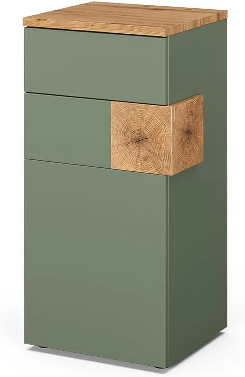 mobiletto bagno Eden, Verde, 40 x 84 cm, ampio spazio di archiviazione per gli accessori del bagno