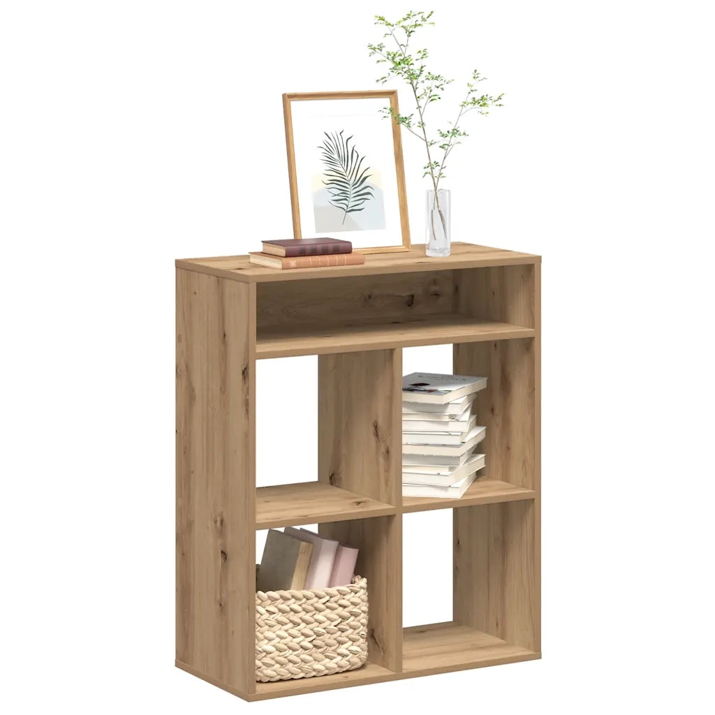 Libreria-Scaffale per Libri-Mobile di Stoccaggio Rovere Artigianale 66x31x80 cm Legno Multistrato