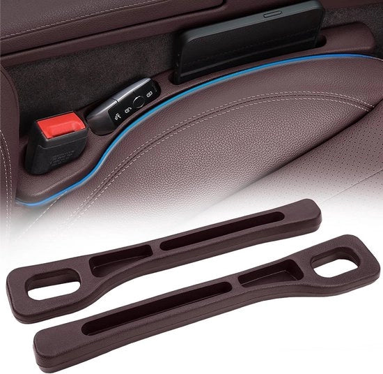 Autostoel gap filler universale per piccoli oggetti e smartphone - Universale - Set a due pezzi - Marrone