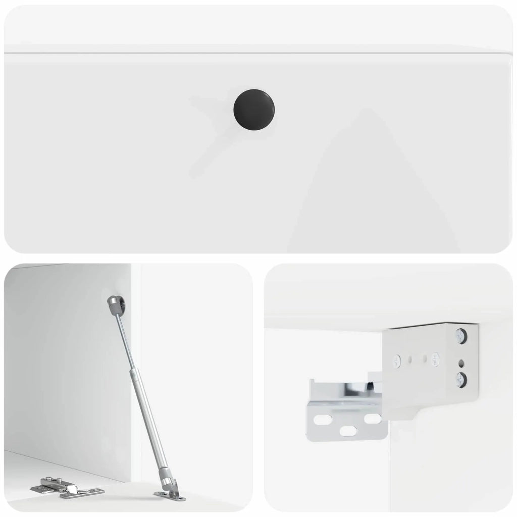 Mobile Porta TV da Muro 78,5 x 41 x 30 cm Bianco Lucido 899199