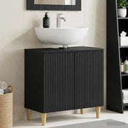 Armadio per Lavabo da Bagno ARNHEM Nero 59,5 x 31,5 x 59 cm 896566