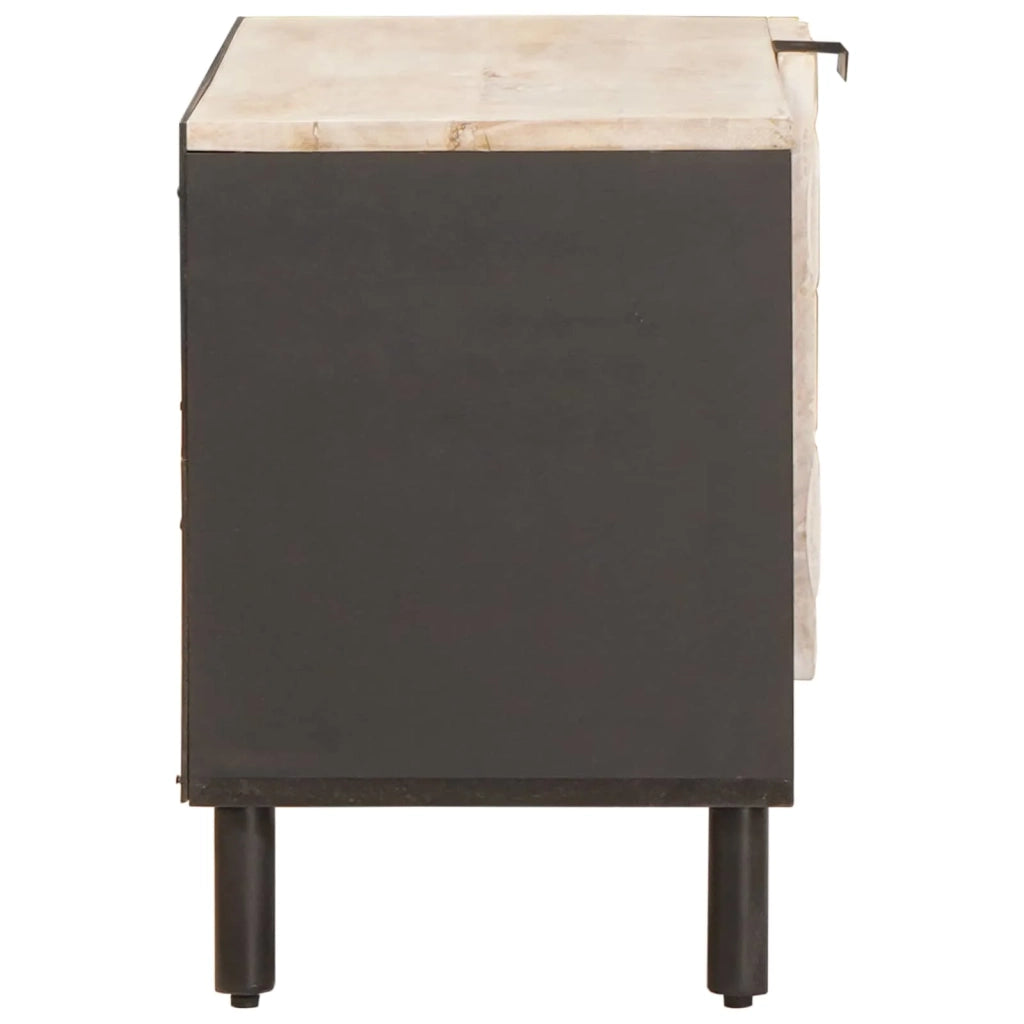 Mobile TV con porta Finitura Bianco Lavato 80 x 33 x 46 cm 4017879