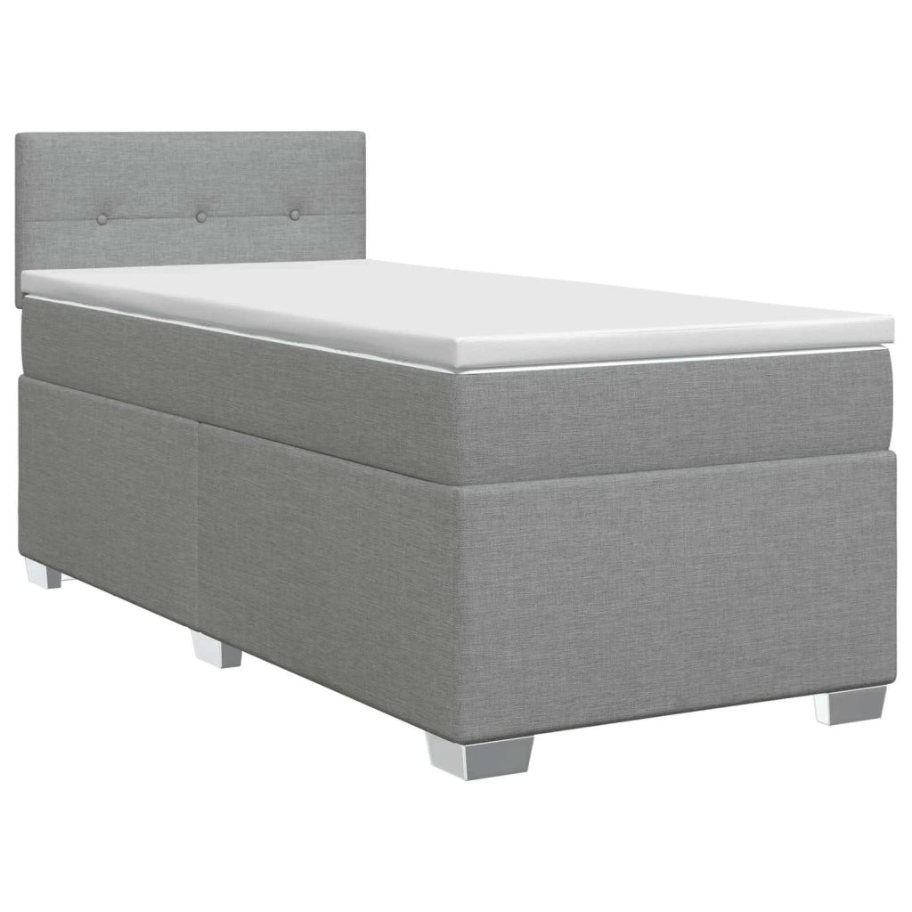 Letto box spring con materasso Grigio Chiaro 90 x 190 cm 3450369