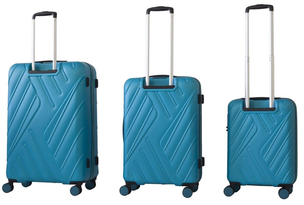 Set 3 Valigie Trolley Rigide in ABS 4 Ruote TSA Ravizzoni Mojito Verde Smeraldo