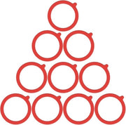 10 pezzi di protezione in silicone da 67 x 93 mm - guarnizioni in gomma di caoutchouc inerte - rosse.