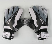 Manopole per calcio - Manopole con palmo antiscivolo - Grigio-nero - Taglia 8 (Adatte per palme di 18-19 cm di lunghezza e 8 cm di larghezza) - Manopole