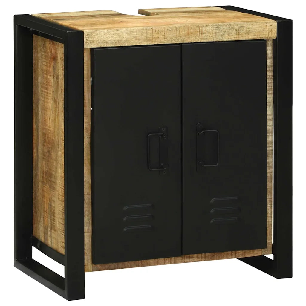 vidaXL Set di mobili per il bagno 2 pcs Legno di mango solido e grezzo