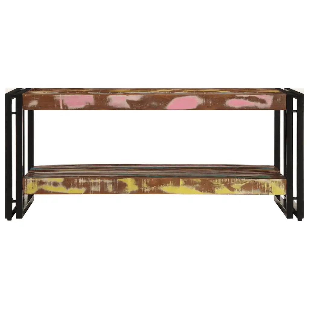 Tavolino Salotto Multicolore 90x50x38cm Legno Massello Recupero 4102717