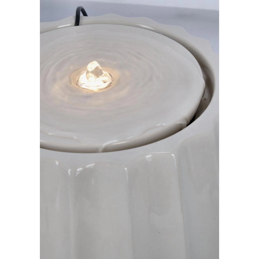 Fontana da Interno in Ceramica con Luce LED Costolata - ILY