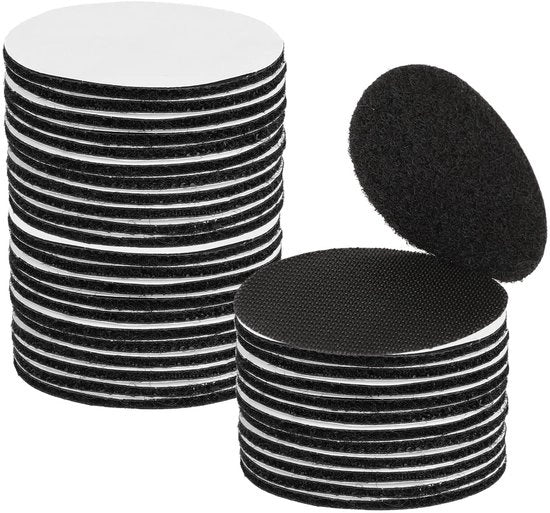 Nastro adesivo a rullo 20 pezzi - Autoadesivo - Doppio - Cerniera a rullo - Nylon resistente - Riciclabile - Punto di aggancio