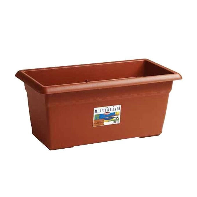 Stefanplast Vaso in Plastica Medio Rettangolare Coccio 100X45 H.40