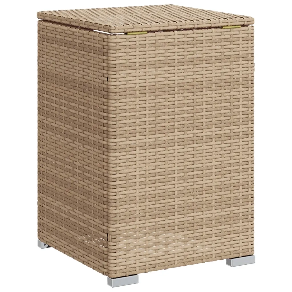 Tavolo Copri Serbatoio Propano Beige 40x40x60 cm in Polyrattan 366297