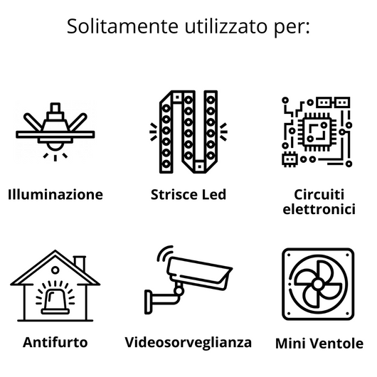 Alimentatore universale stabilizzato 24v 150w metallo 6,25 ampere switching