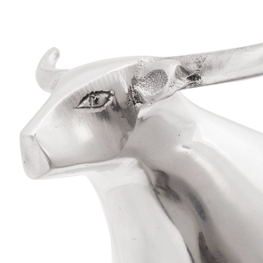 Scultura in Bull di  Argento 20x17x23 cm Alluminio