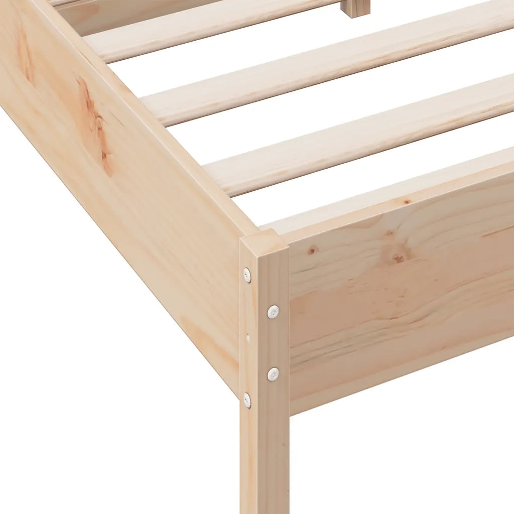 Letto senza Materasso 120x190 cm in Legno Massello di Pino