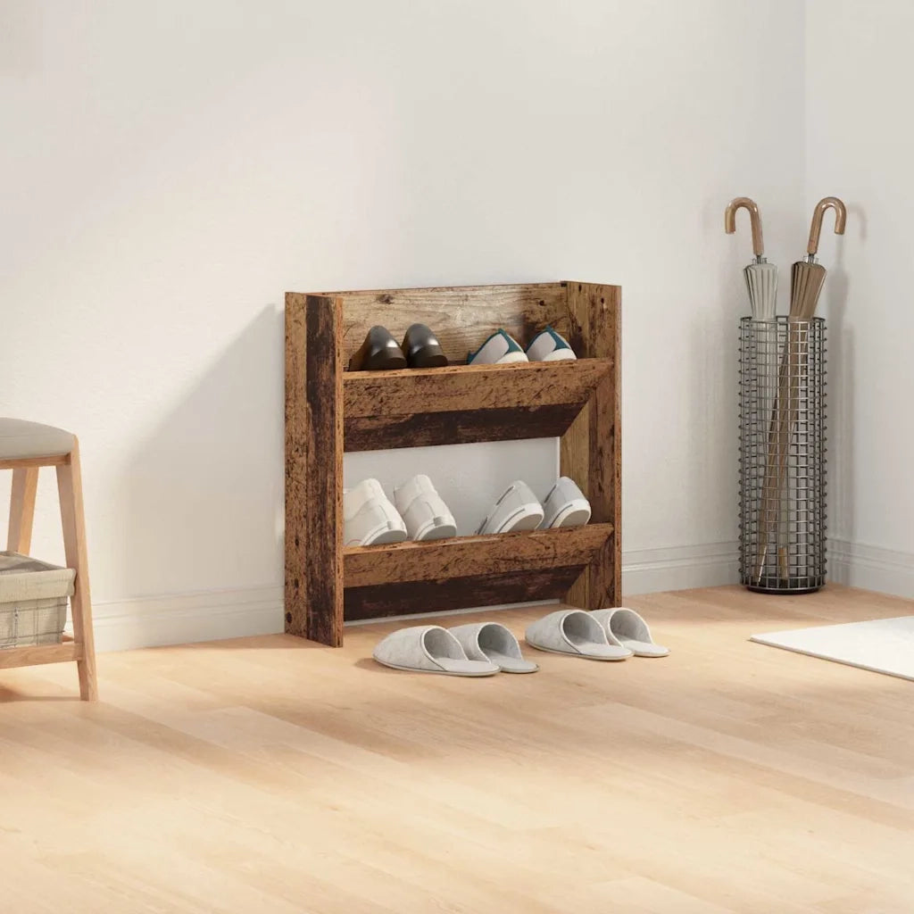 Mobile per scarpe con lo scaffale Legno vecchio 60 x 18 x 60 cm 875140