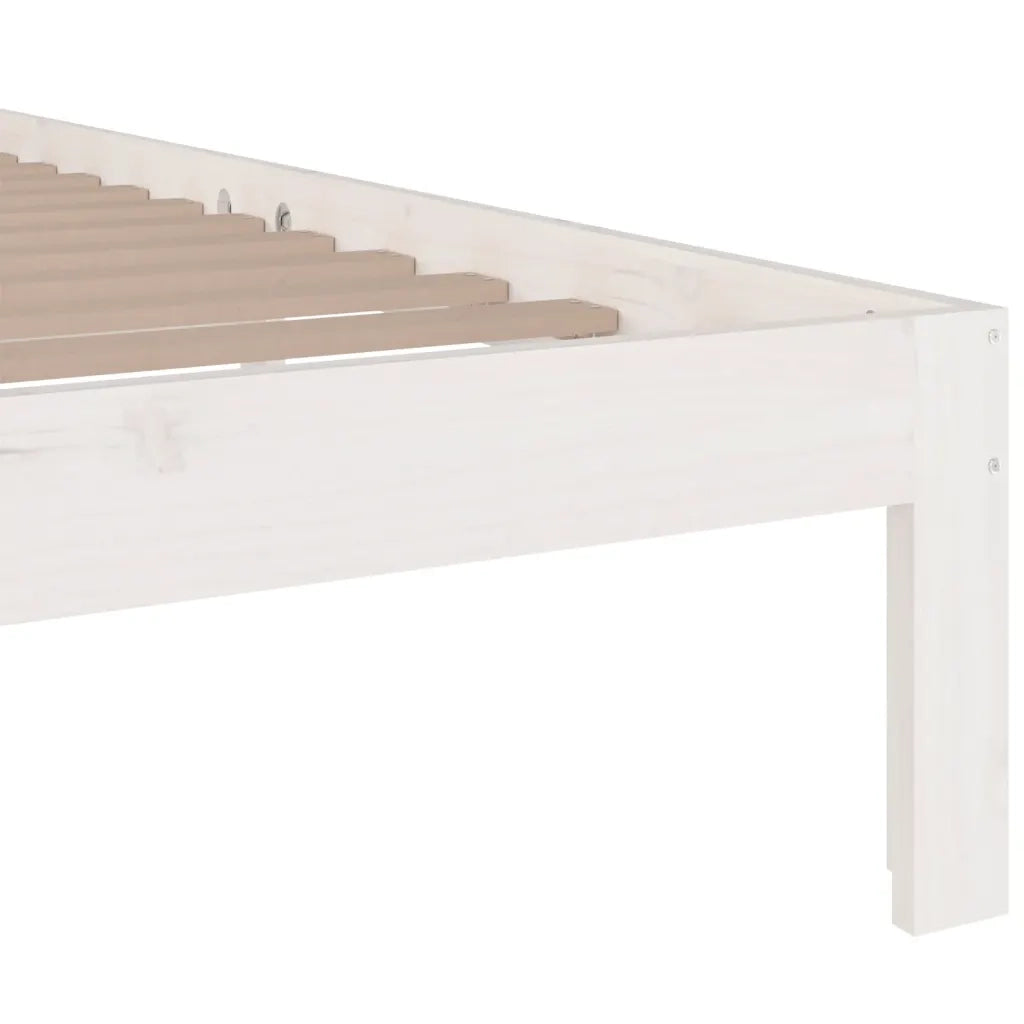 Giroletto-Struttura Letto Bianco in Legno Massello 120x200 cm 105818