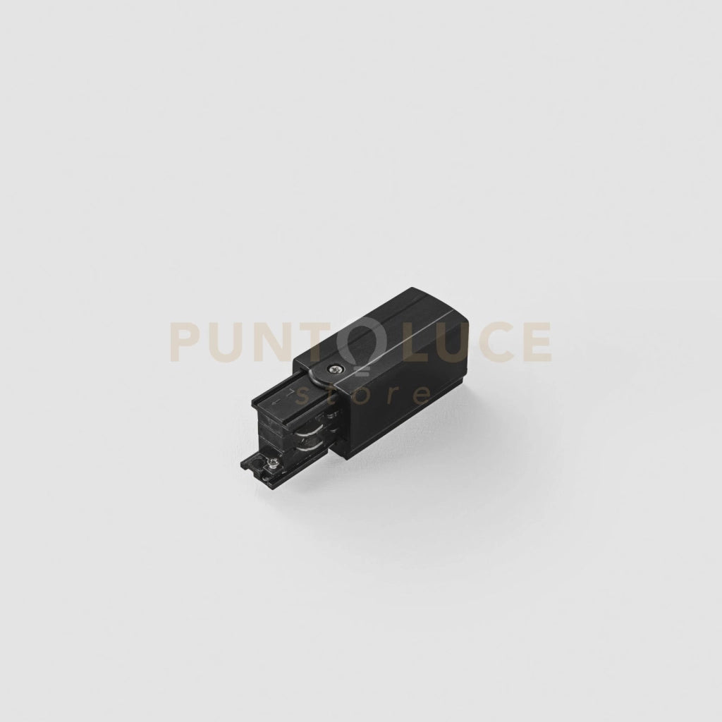 LED-RAIL-NEST-SX-DA-NER INNESTO SINISTRO ENTRATA L N + CAVO DI TERRA PER BINARIO TRIFASE RAIL NERO DALI