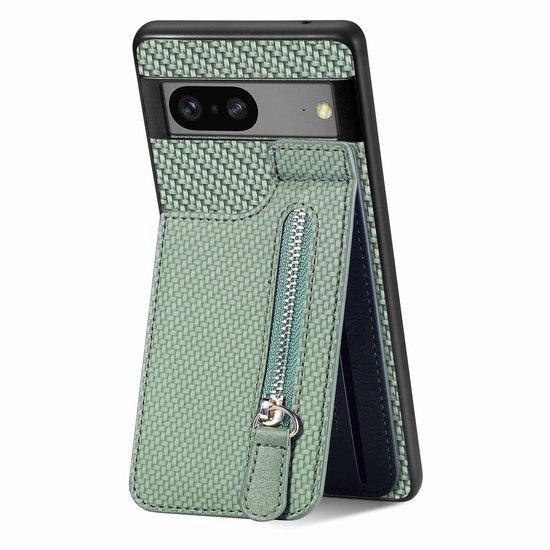 Copri smartphone in pelle con portamonete e supporto per credito - Resistente allo shock - Portamonete con chiusura a righello - Protezione militare - Funzione di supporto per riposo