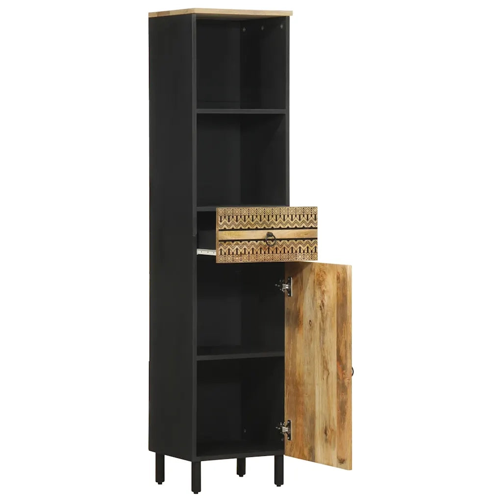 Mobile da Bagno 38x33,5x160 cm in Legno Massello di Mango