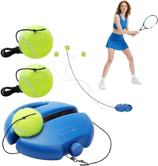 Allenamento da Tennis con Pallone di Ritorno per Esercizi Solitari in Giardino | Pallone da Tennis con Corda e Strumento di Allenamento Autonomo