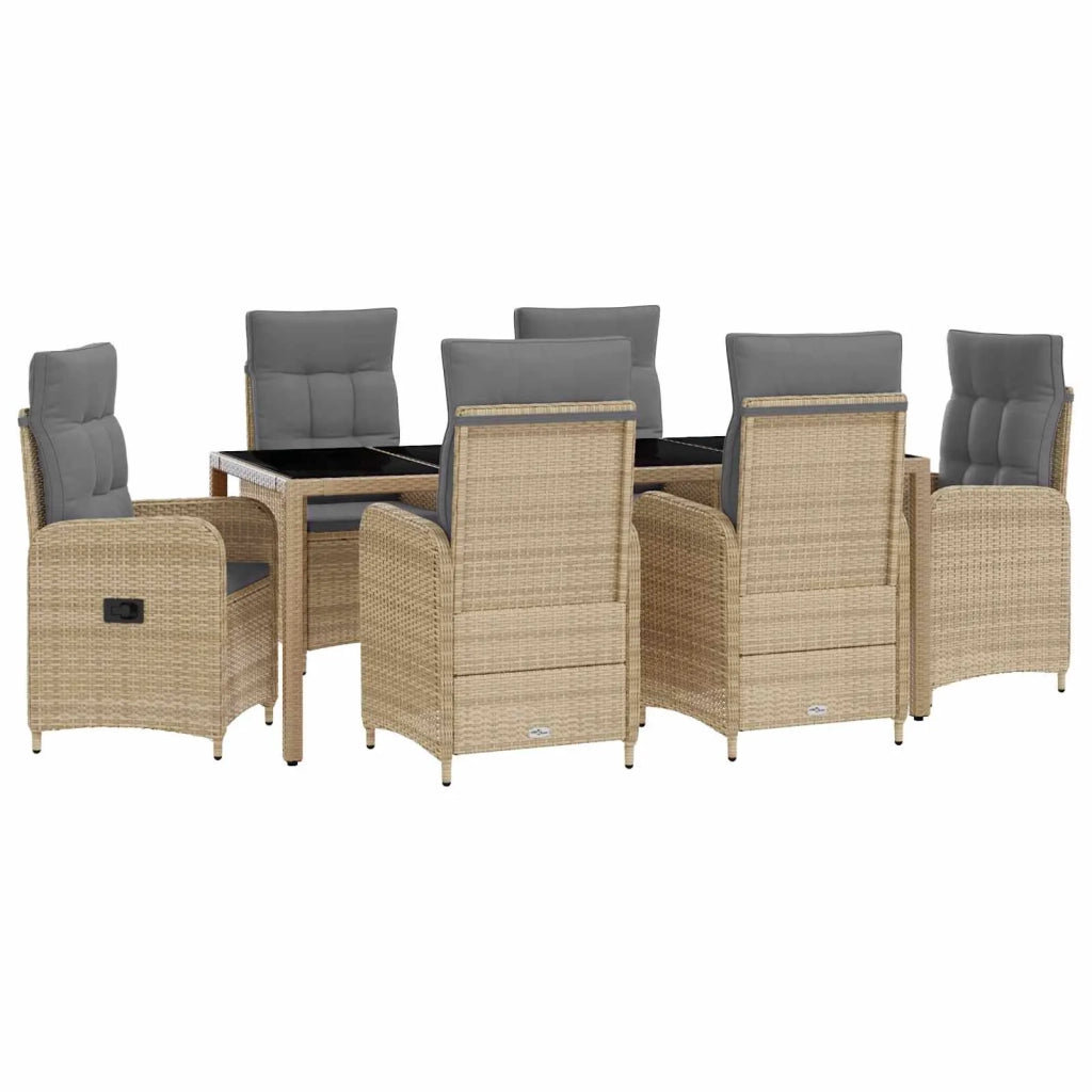 Set da pranzo per esterni 7 pcs Beige e Grigio Chiaro 3422342