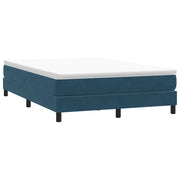 Giroletto a Molle senza Materasso Blu Scuro 140x210 cm Velluto