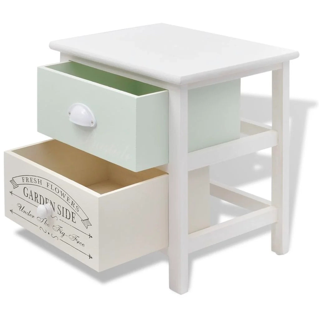 Comodino in stile francese set di mobili da camera da letto in legno da 2 pezzi (1402105)