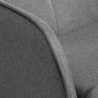 Poltrona a Dondolo con Poggiapiedi, Comfort fino a 130 kg, Effetto Lino, 64x89x90cm, Grigio Scuro