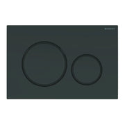 PLACCA DI COPERTURA 2 TASTI SIGMA 20 GEBERIT Nera bordi tasti nero opaco