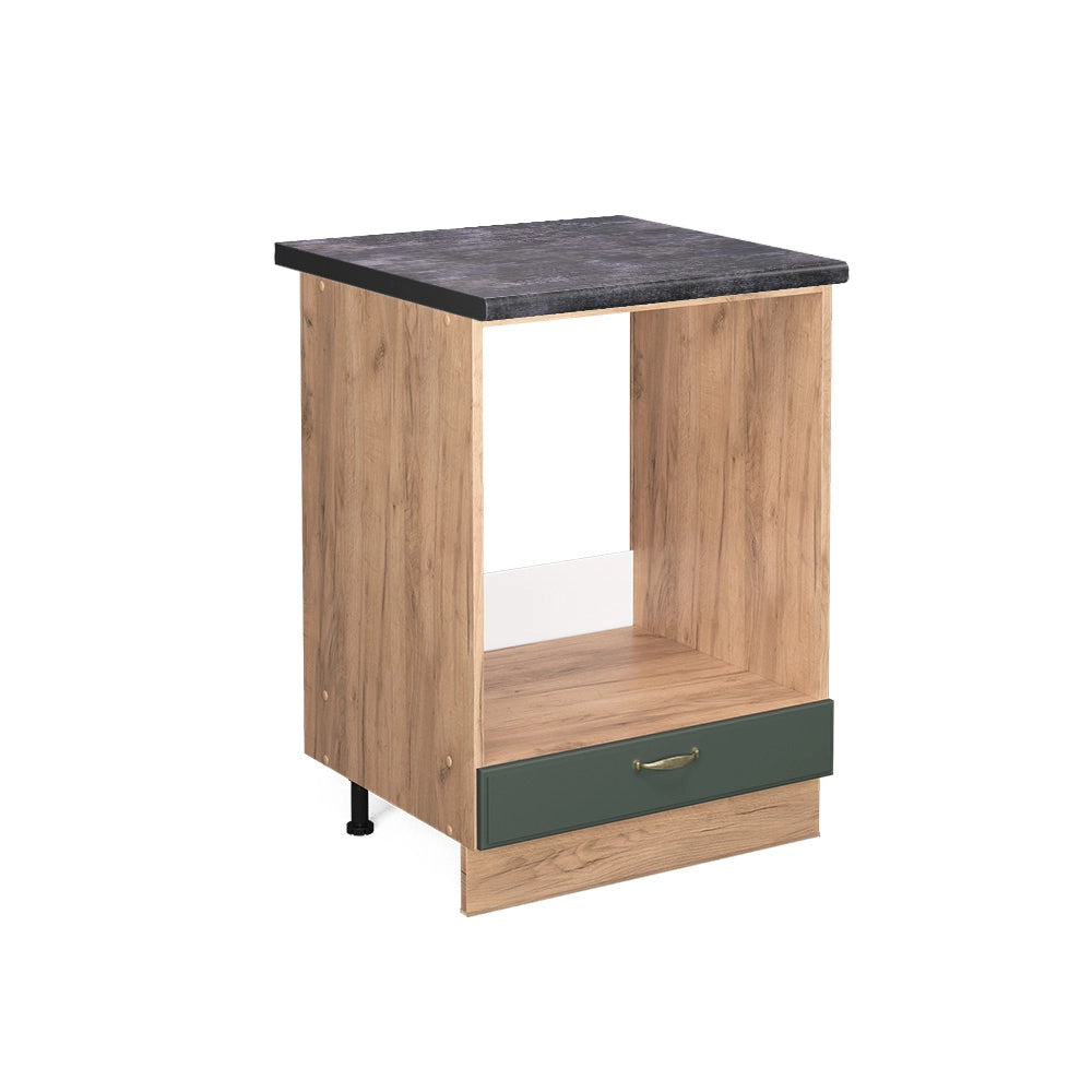 Mobile per forno da incasso Fame-Line Verde-oro rustico/Rovere dorato 60 cm, PL Antracite Vicco