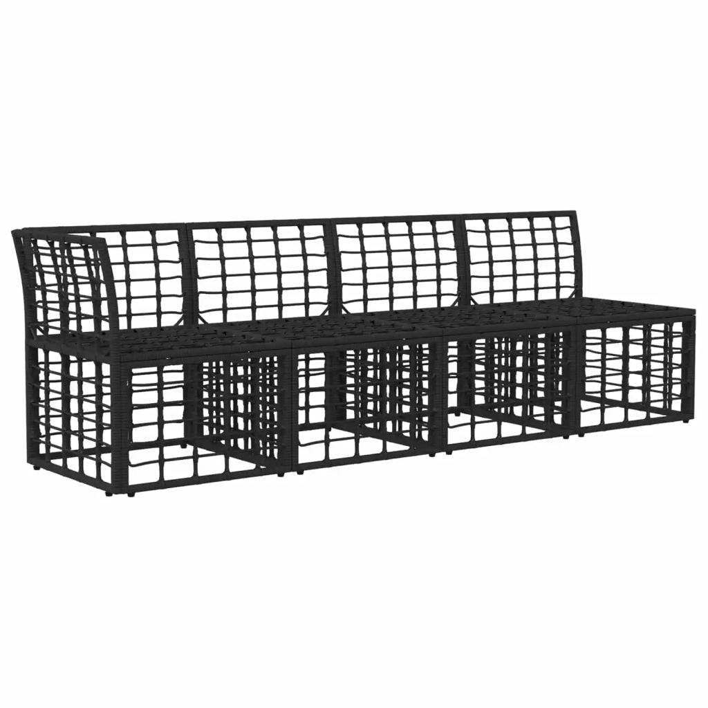 Divano da Giardino 4 Posti con Braccio Sinistro 4 pcs