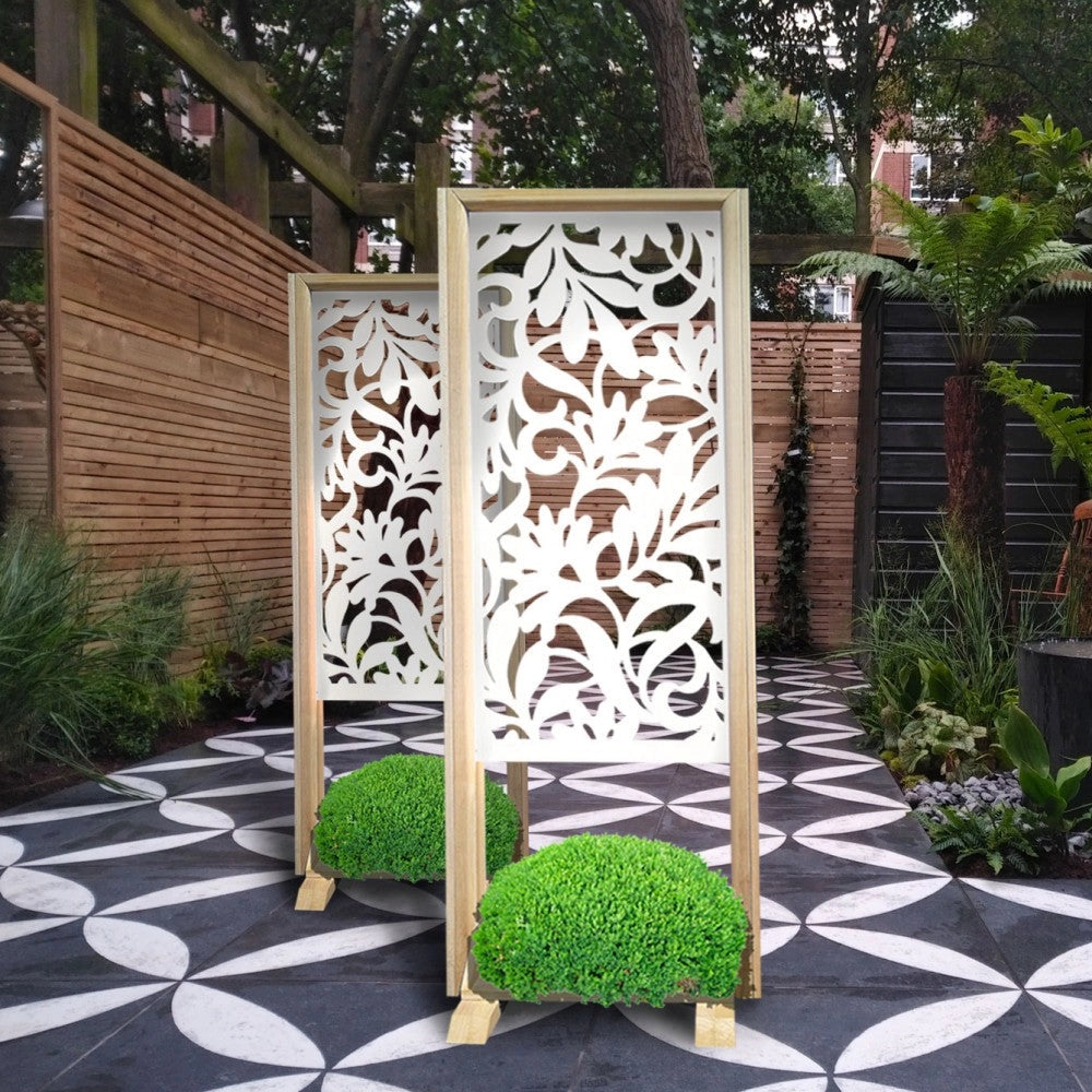 FIORI - Separè - Paravento modulabile - 70x190cm - in Legno e PVC Colore: bianco