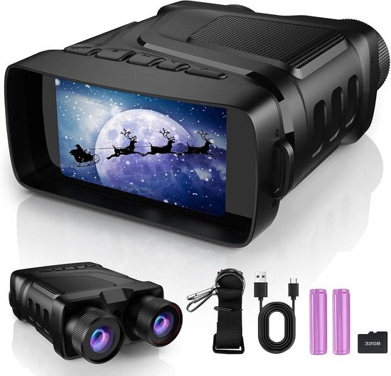 Nocciolamento Notturno Verrekijker con Infrarosso e Schermo HD - 10x Zoom Digitale per Esplorazioni Notturne Avventurose