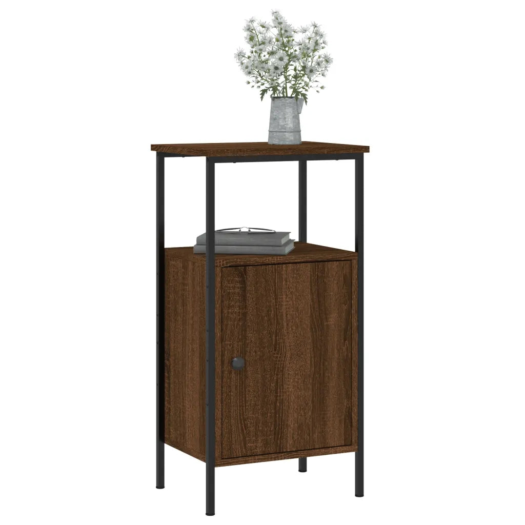 Comodino Rovere Marrone 41x31x80 cm in Legno Multistrato 825931