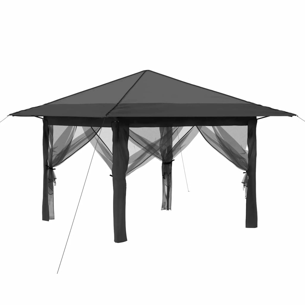 Gazebo con 4 Pareti 3,3 x 3,3 m Grigio chiaro e Antracite 42036814
