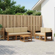 Set di divani da esterno 6 pz Naturale 3384984