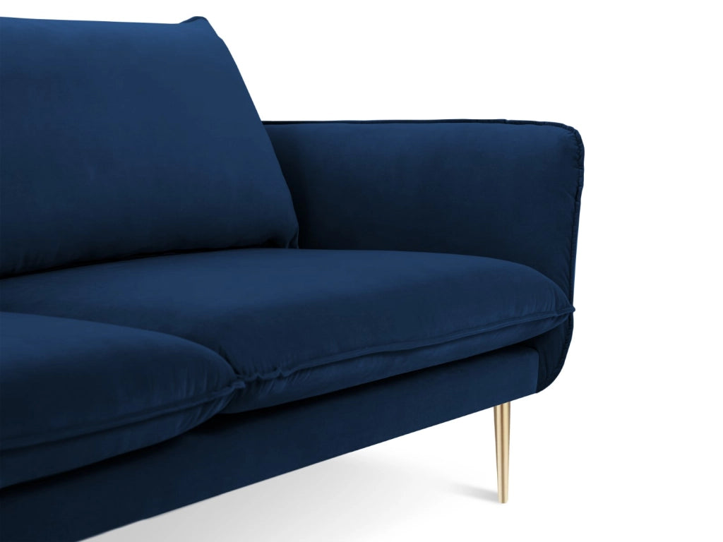 Cosmopolitan Design - Divano "Vienna" 4 posti in velluto blu reale 