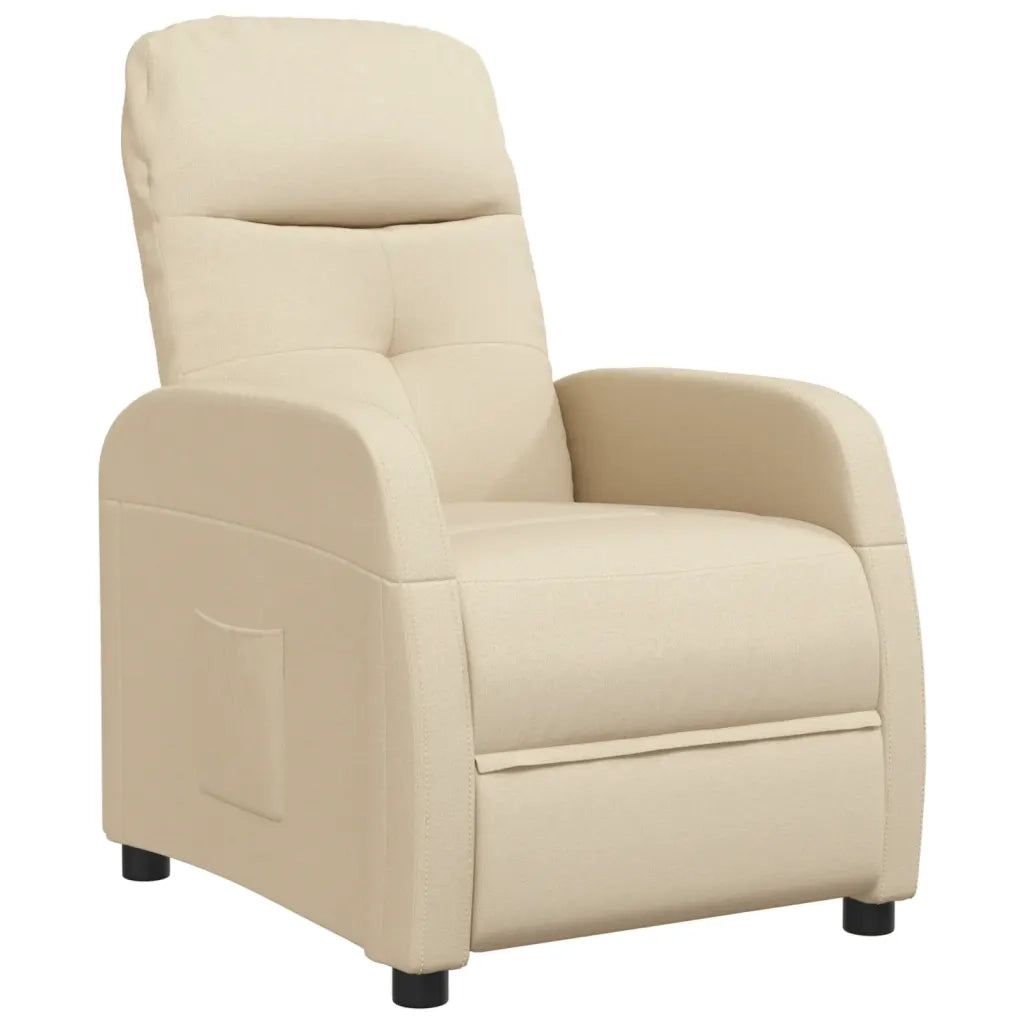Poltrona Reclinabile in Tessuto Crema 289825