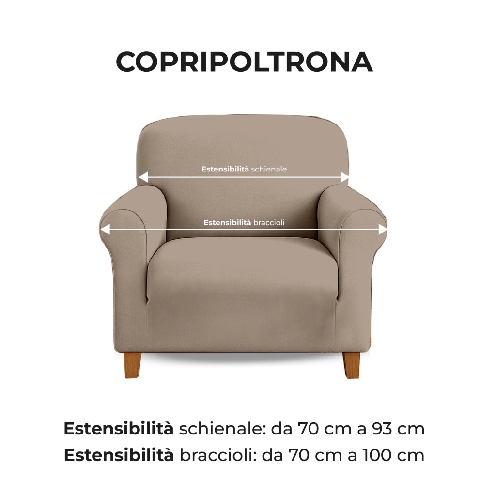 Copridivano In Velluto Elegante Impermeabile Tessuto Elasticizzato Antimacchia Copripoltrona Salva Divano Due Tre Posti Cover Sofà Universale Certificato Oekotex Antigraffio Animali  Tortora - Copripoltrona