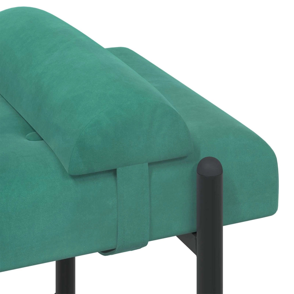 Panchina con bottoni e cuscini Turchese 110 x 40 x 46 cm 42038395