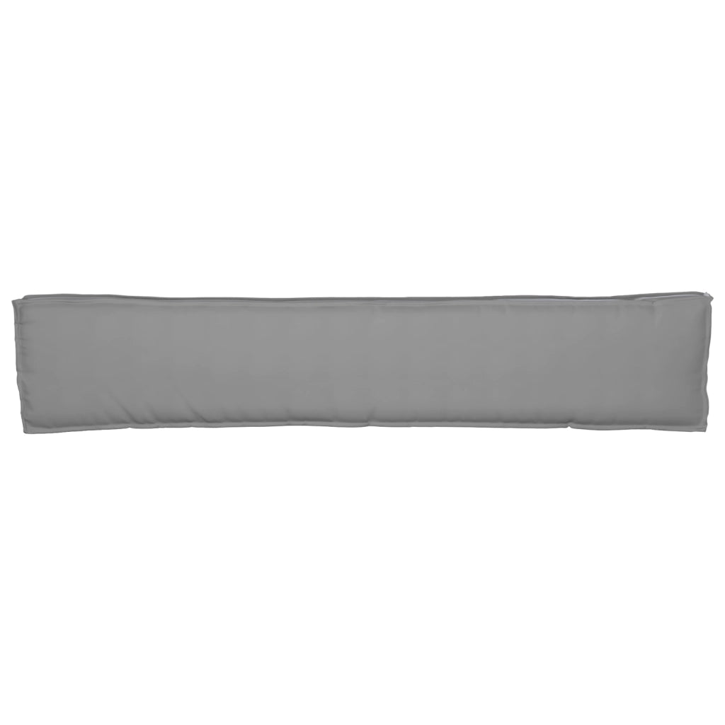 Cuscini per pallet per panchina 2 pcs Grigio 200x40x8 cm Tessuto Oxford