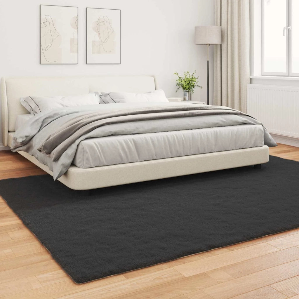 Tappeto antiscivolo in sintetica di coniglio OLITE Nero 42021727