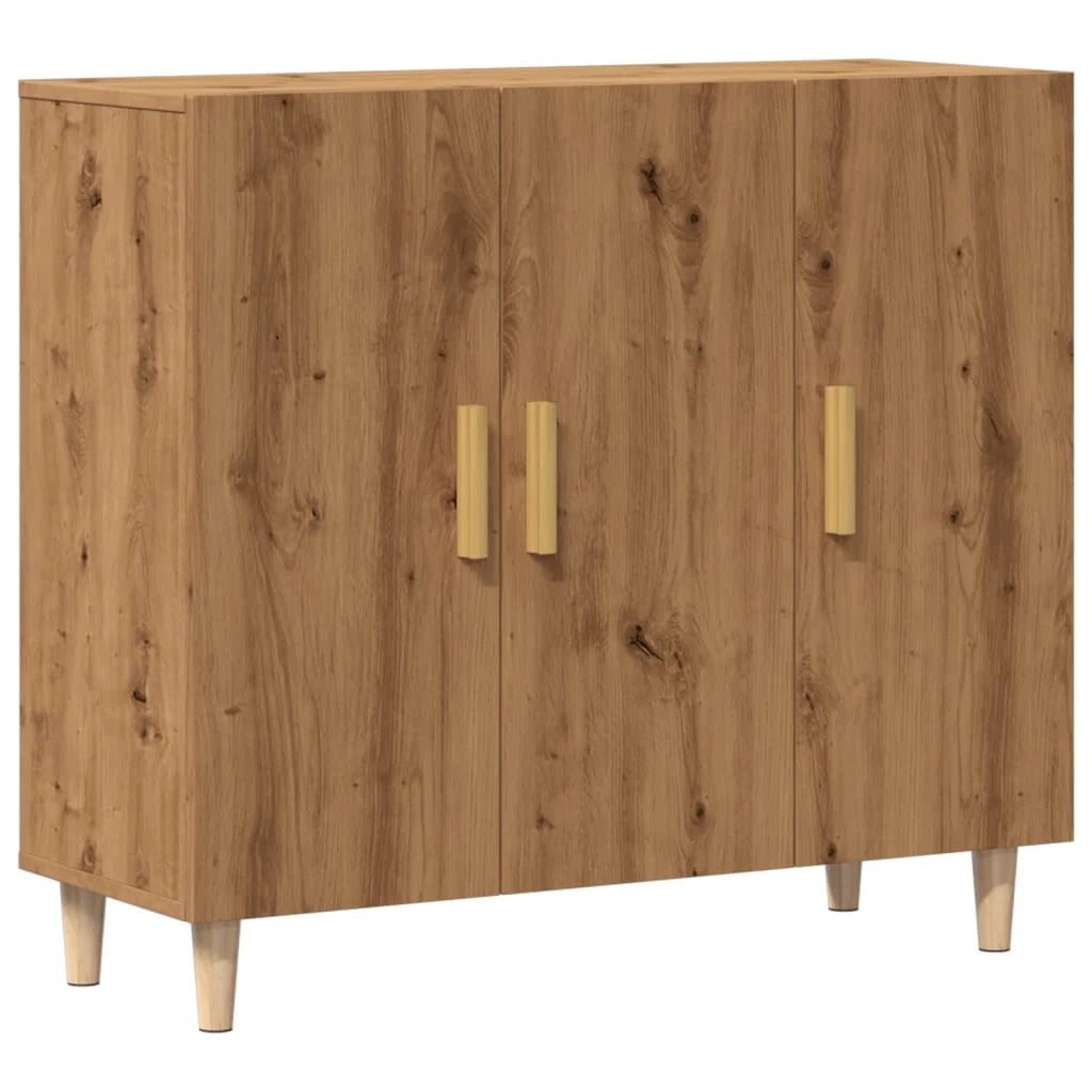 Buffet credenza cassettiera armadio mobile contenitore organizer per cucina soggiorno salotto fatto a mano 90 x 34 x 80 cm legno ingegnerizzato marrone 02_0030824