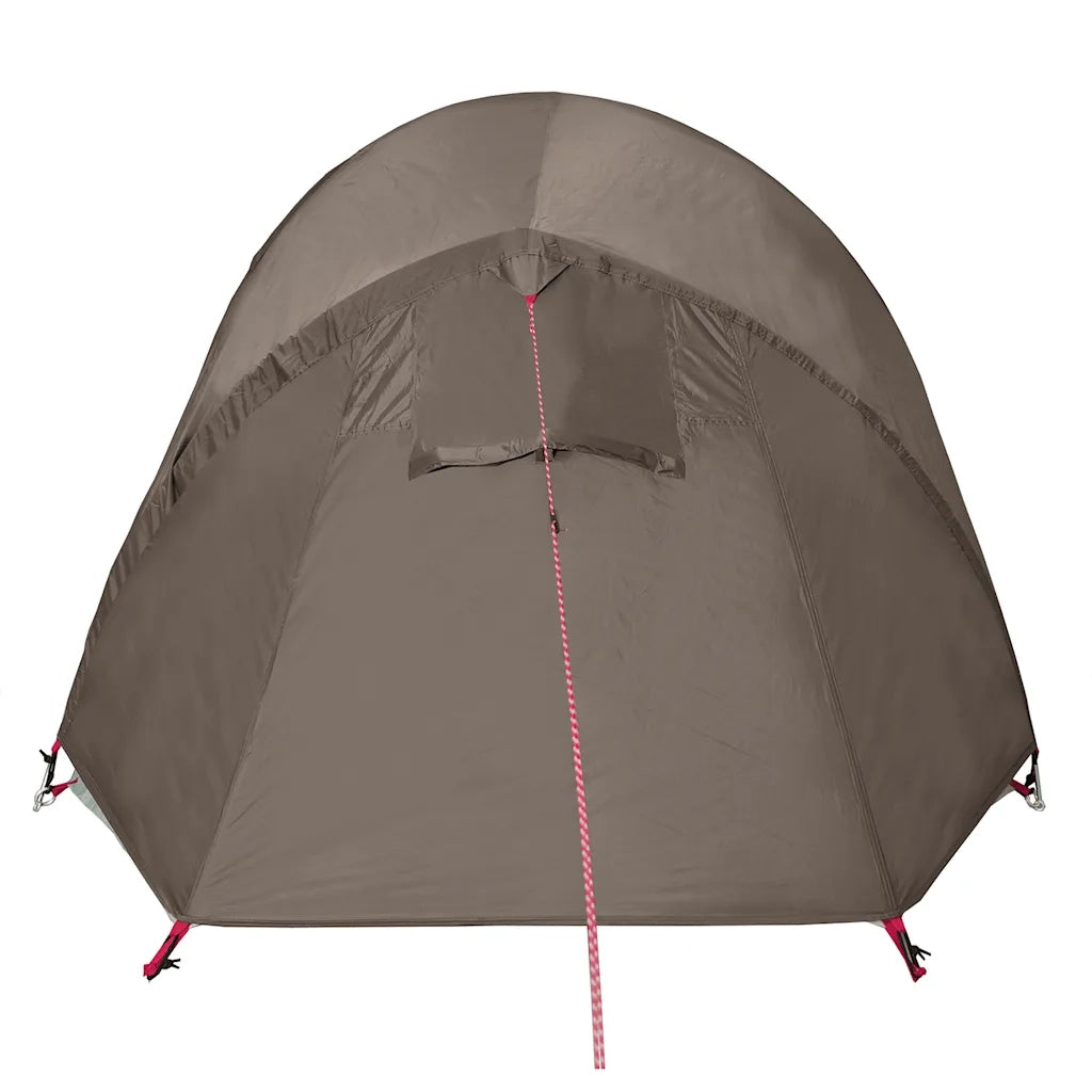 Tenda da Campeggio a Tunnel per 3 Persone Marrone Impermeabile