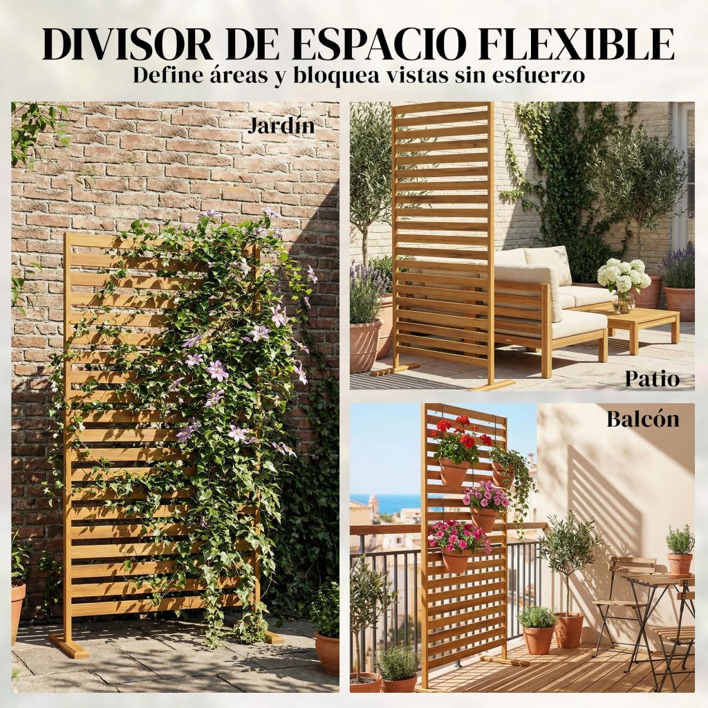 Biombo in Legno ¨C zephmum ¨C Marrone 170x80 cm