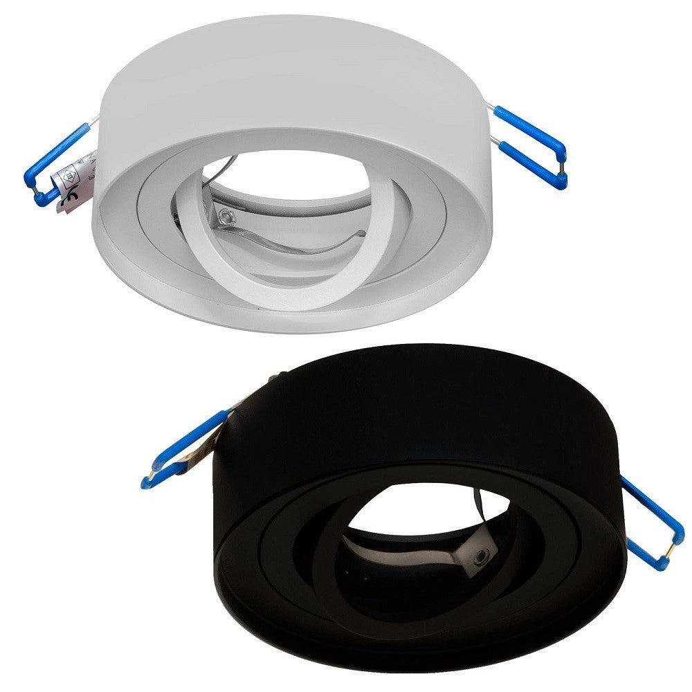 Trade Shop - Portafaretto Orientabile Tondo Incasso Esterno 85mm Luce Lampade Led Gu10 Gu5.3 -