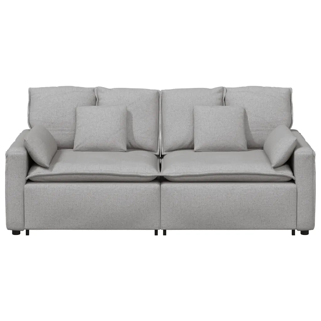 Divano Modulare con Cuscini Grigio Nuvola 3321126