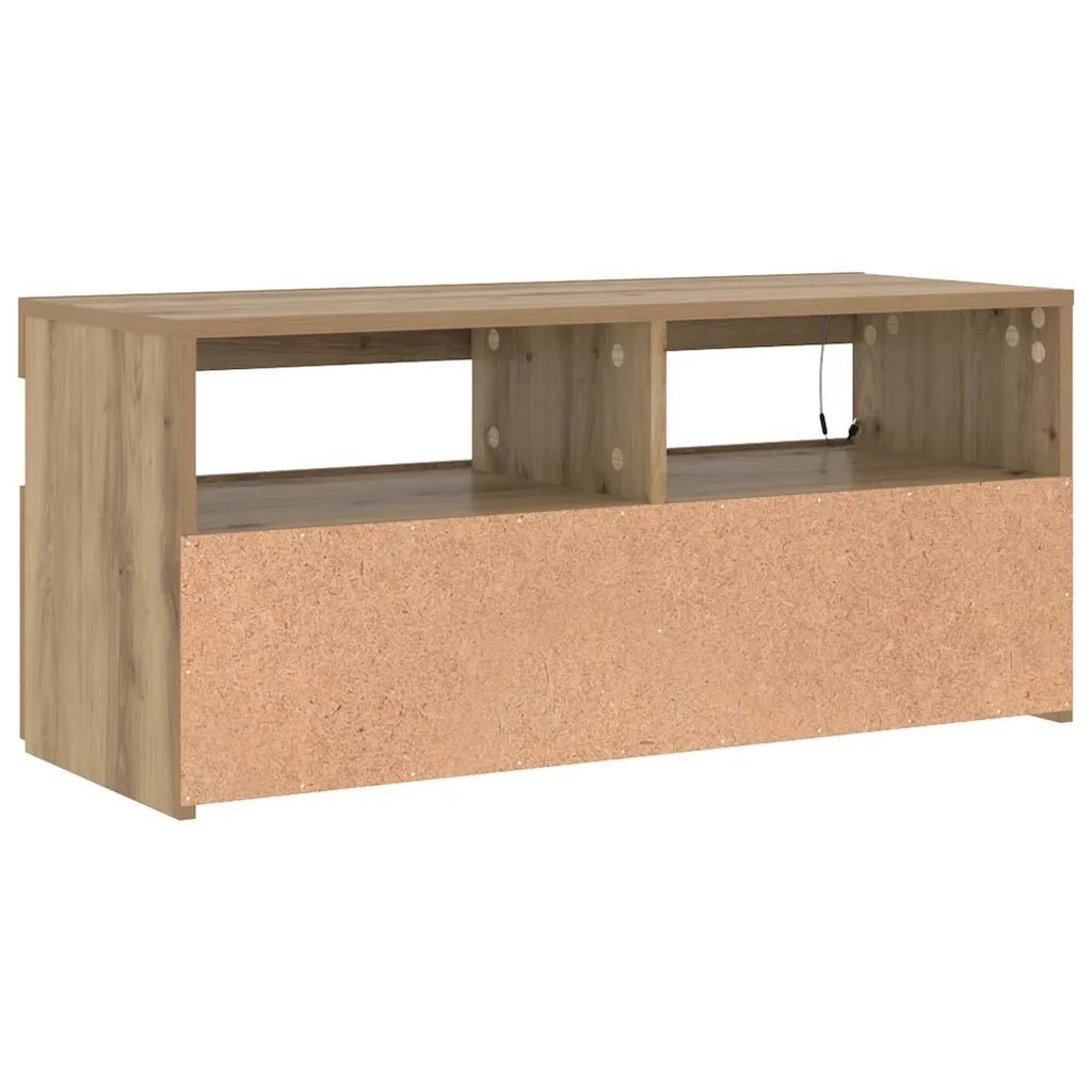 Mobile Porta TV con LED Artigianale 90x35x40 cm Multistrato 856308